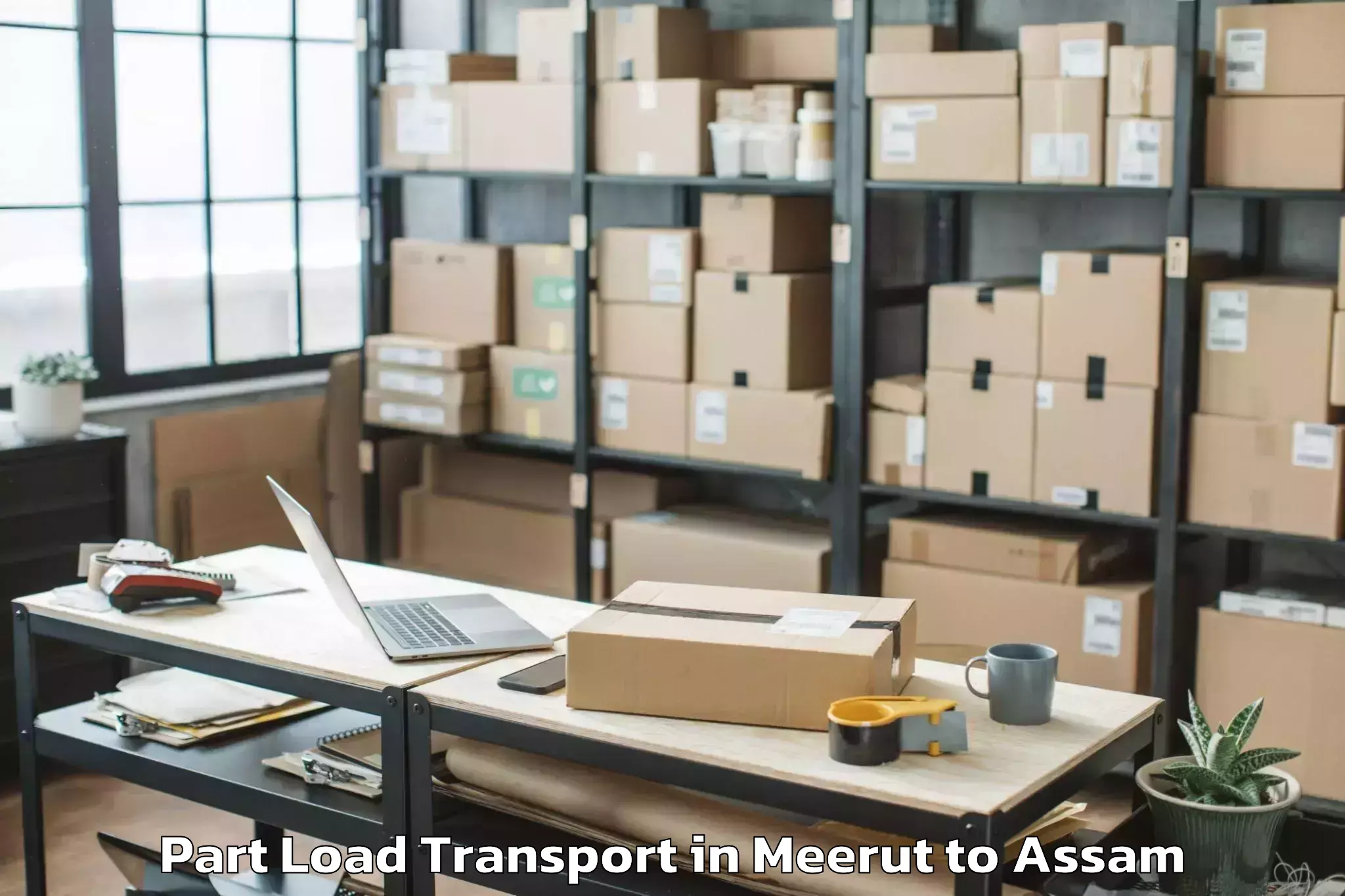 Book Your Meerut to Fekamari Part Load Transport Today